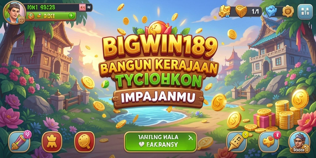 Tangkapan layar menunjukkan gameplay seru dalam membangun kerajaan Tycoon.