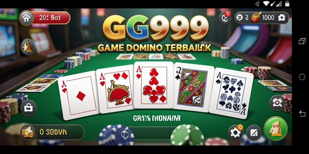 Tangkapan layar menunjukkan momen seru dalam permainan Domino.