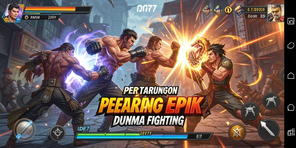 Tampilan gameplay Fighting yang seru dan mendebarkan.