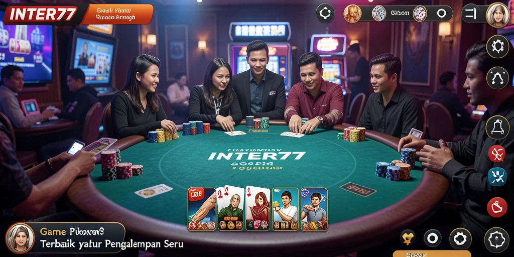 Screenshot gameplay INTER77 menampilkan aksi seru permainan Poker.