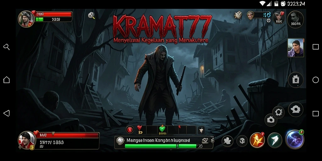 Screenshot KRAMAT77 menampilkan aksi gameplay Horror yang menegangkan.