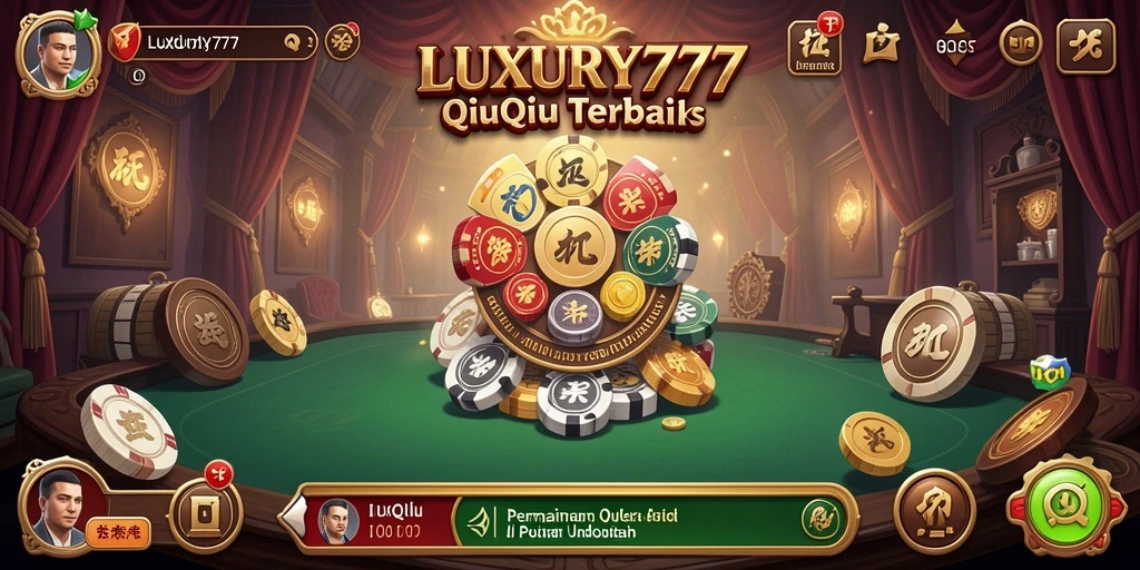 Screenshot gameplay LUXURY777 menampilkan suasana permainan QiuQiu yang seru.