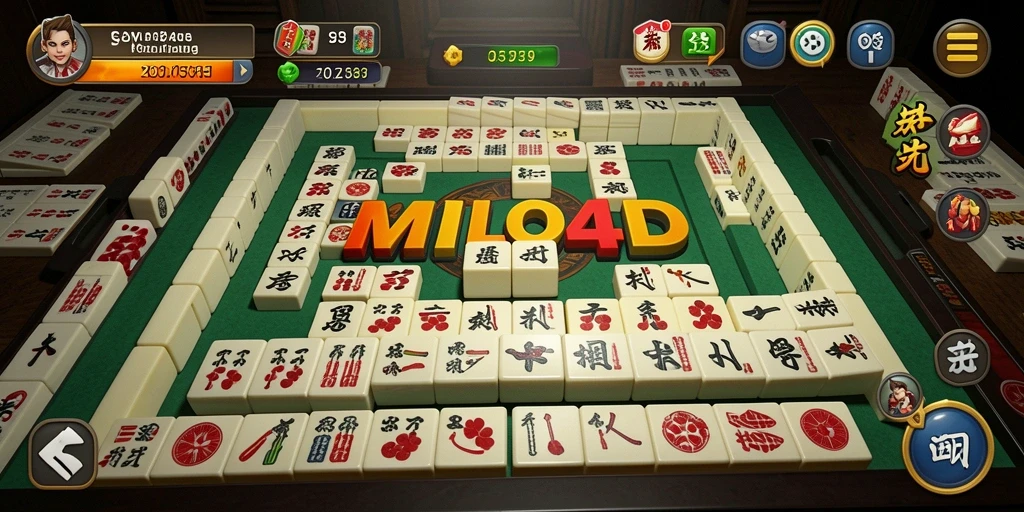 Tampilan menarik dari gameplay Mahjong di MILO4D.