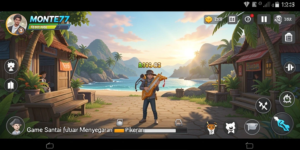 Tampilan gameplay MONTE77 yang menyegarkan dan menarik.