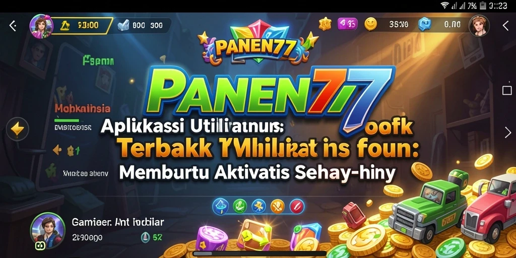 Tampilan antarmuka pengguna aplikasi PANEN77 yang menarik dan mudah dipahami.