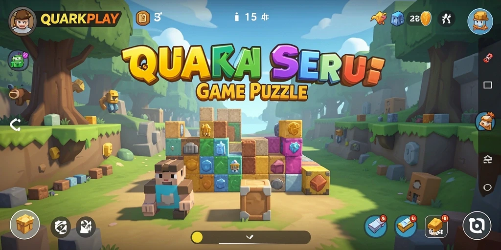 Screenshot utama QUARKPLAY menampilkan gameplay yang seru dan menarik dalam permainan Puzzle.