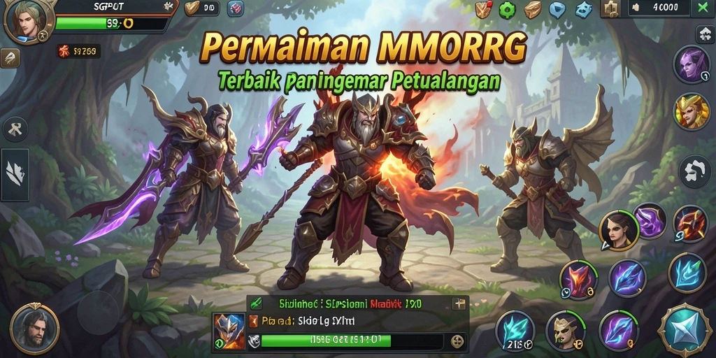 Tangkapan layar SGPSLOT menampilkan aksi pertarungan epik dalam dunia MMORPG.