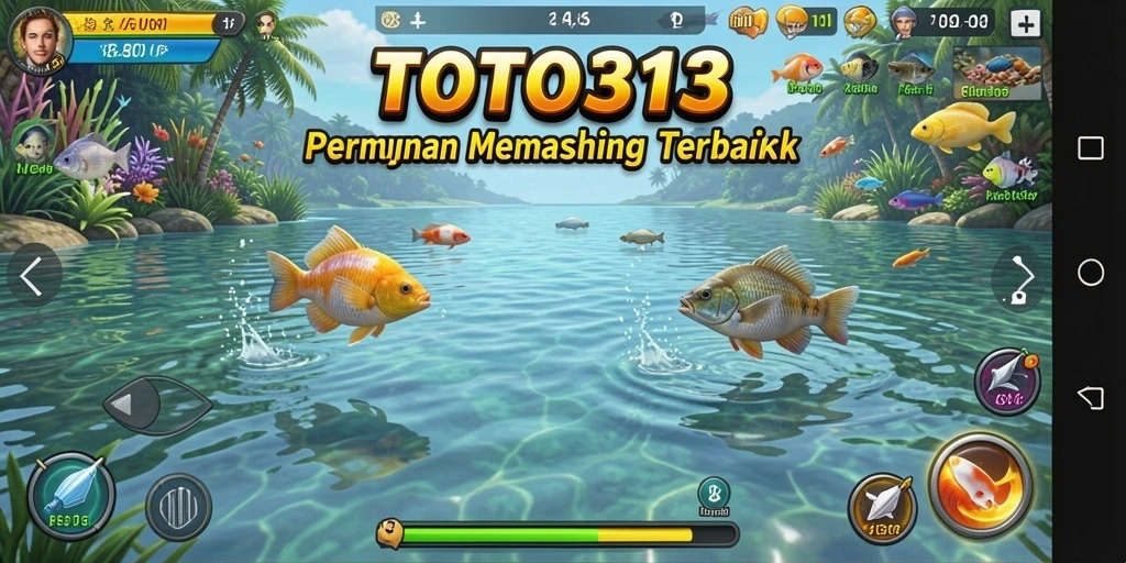 Tampilan gameplay TOTO313 yang seru saat memancing ikan.