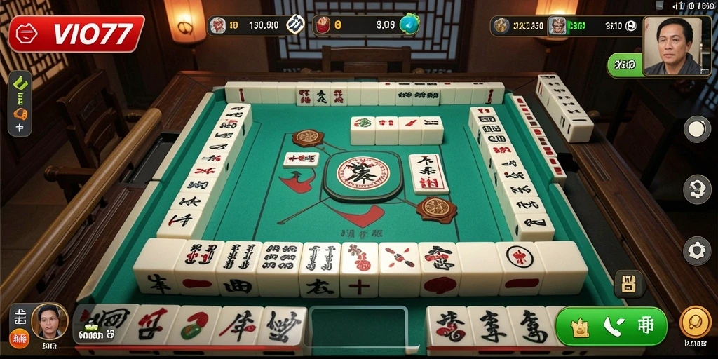 Tangkapan layar utama VIO77 dengan gameplay Mahjong yang seru.